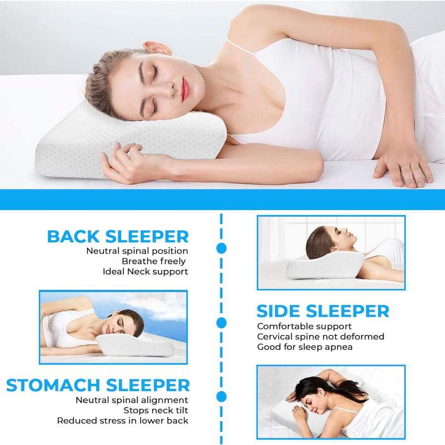 Memory Foam Sleeping Pillow for Lower Back Pain Orthopedic Lumbar
